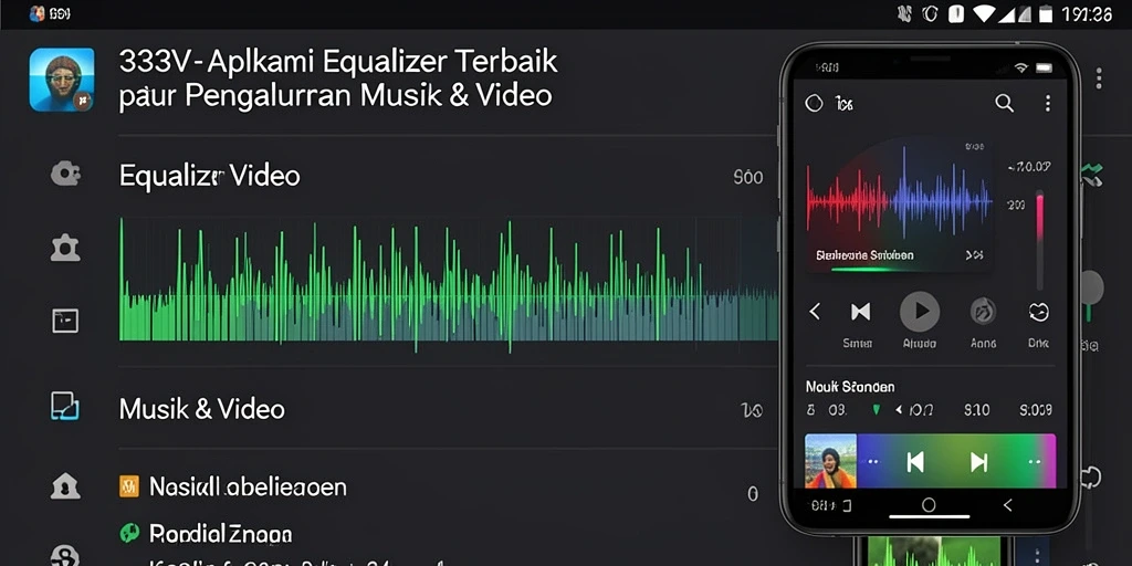 Antarmuka intuitif dan fitur menarik pada aplikasi Equalizer.