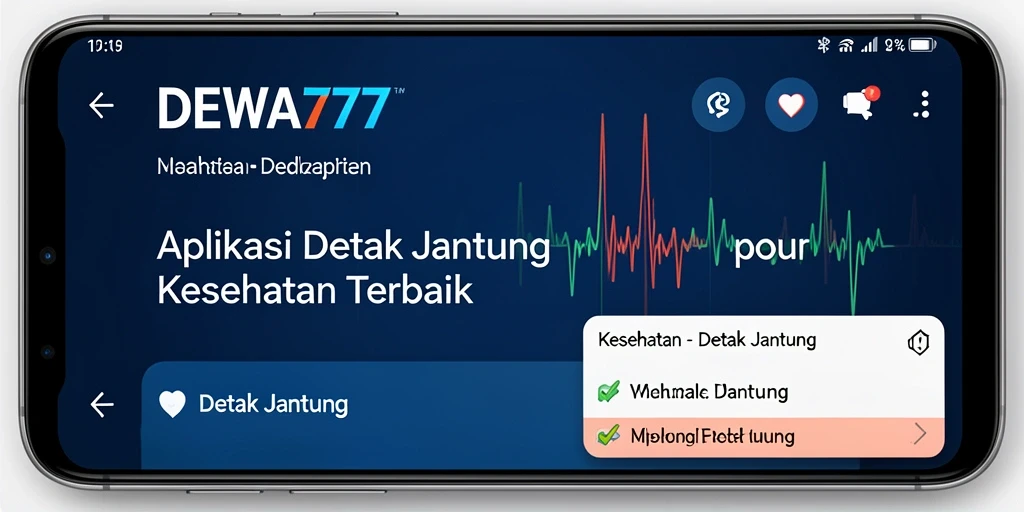 Antarmuka pengguna DEWA777 yang informatif untuk memantau detak jantung.