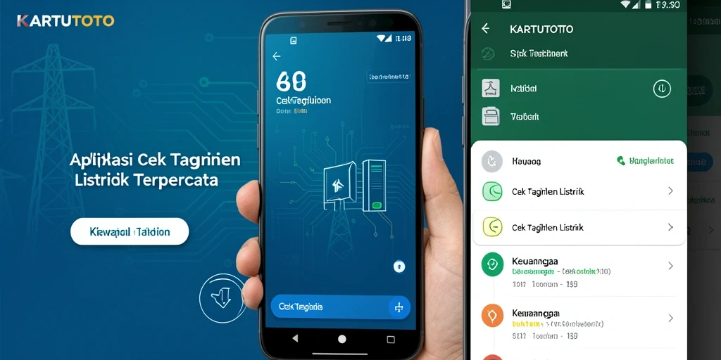 Tampilan antarmuka aplikasi KARTUTOTO untuk cek tagihan listrik.