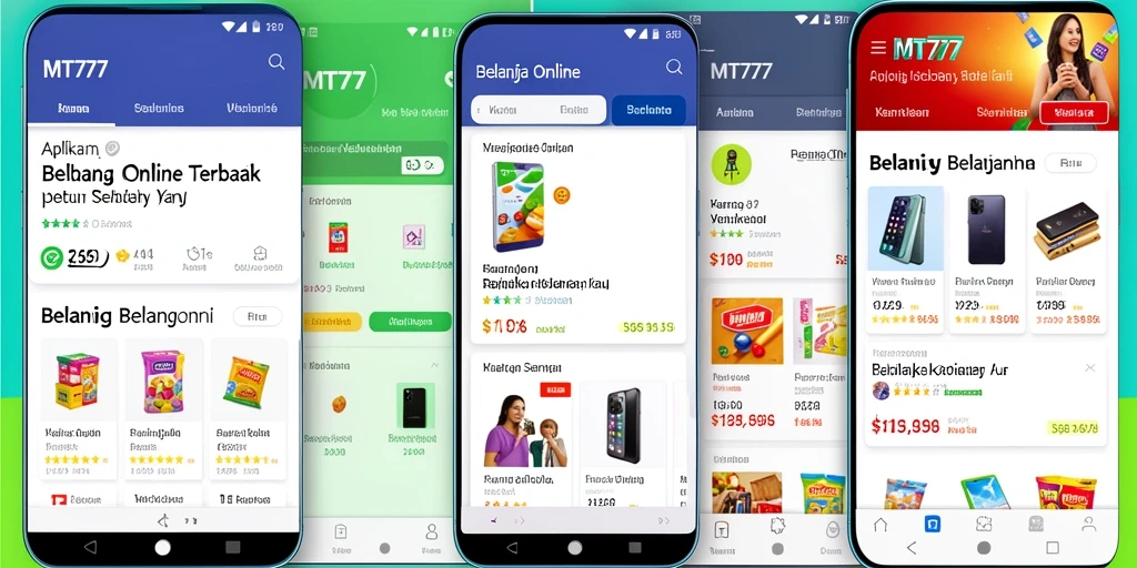 Antarmuka MT777 yang intuitif dan mudah digunakan untuk belanja online.