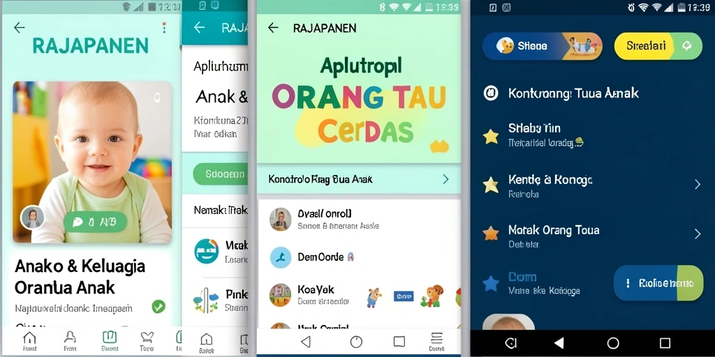 Tampilan antarmuka RAJAPANEN yang user-friendly untuk kontrol orang tua.